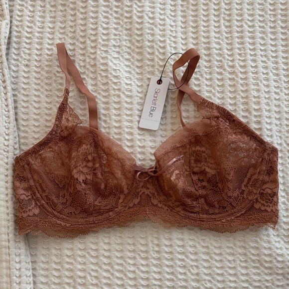 Shade & Shore Other - Shade & Shore Lace Bra in Tan